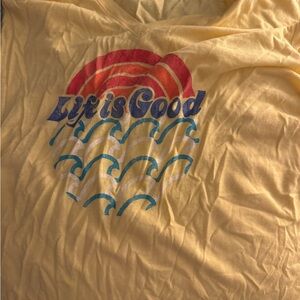 Life is Good yellow medium women’s shirt